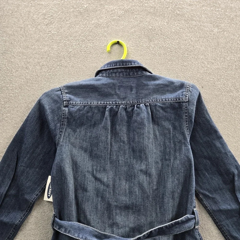 Old Navy Girls Dress L (10-12) Blue Denim Shirt Dress‎ Long Sleeve